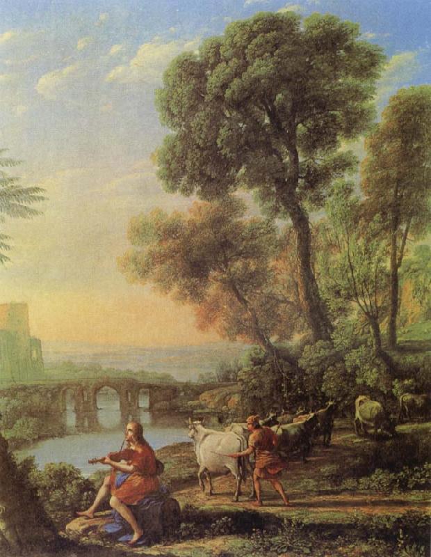 Claude Lorrain Landscape with Apollo and Mercury